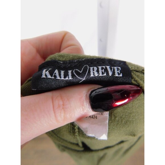 Kali Reve Olive Boho Jumpsuit M/L - Green - Excellent - Witchcore Earth - Picture 10 of 11